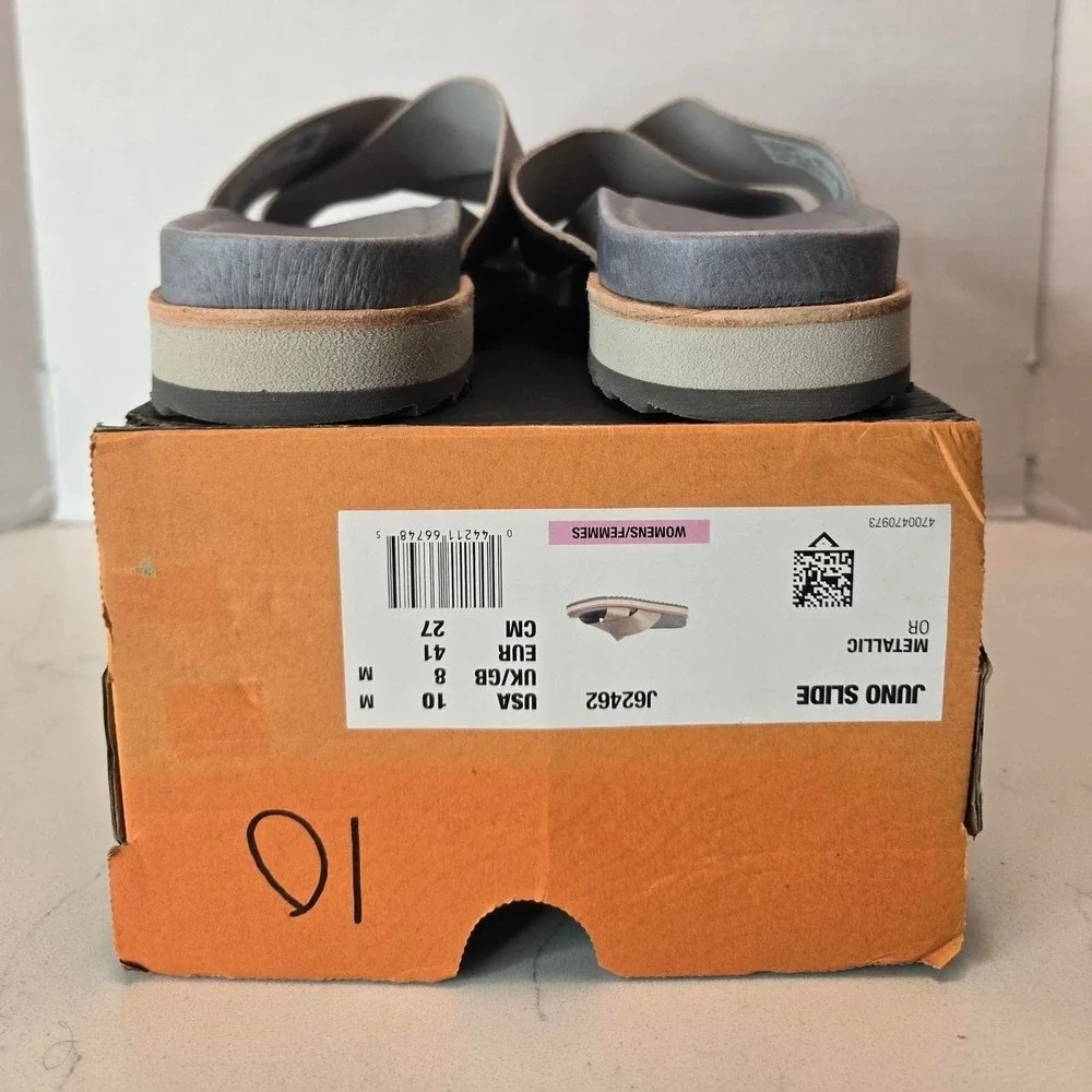 Merrell Juno Slide Sandals in Metallic Bronze Women's Size US 10
